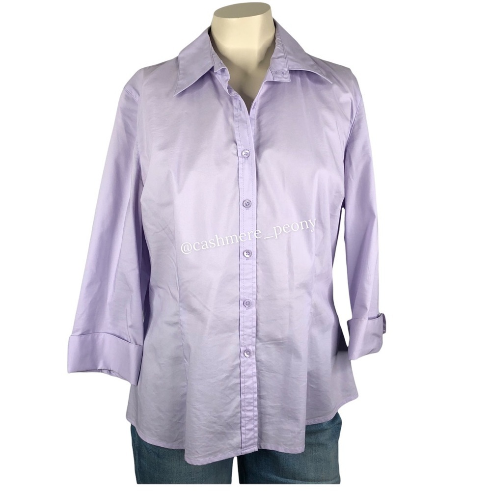 Merona Purple Button Down Shirt Medium